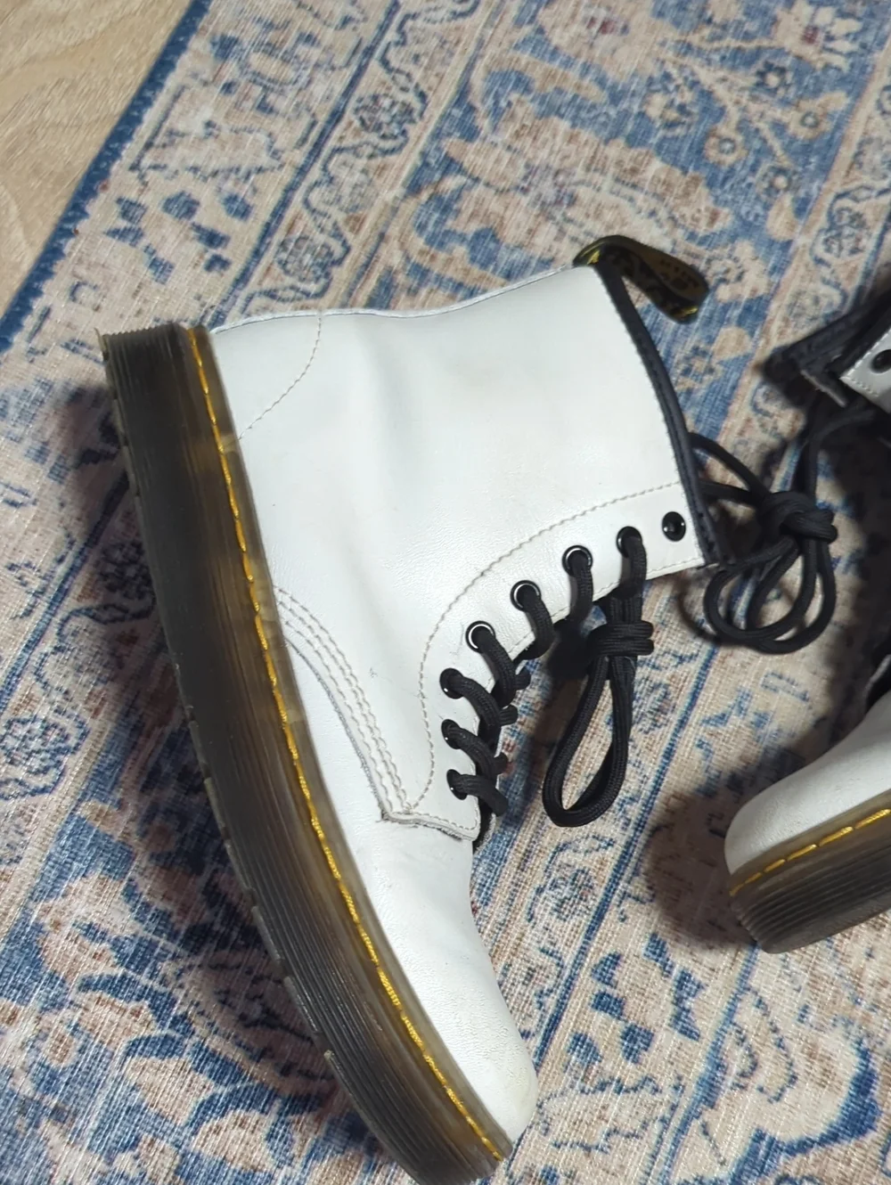 Dr Marten Zavala Little Girl Lace Up Zip Up Boots Booties Size 2 White